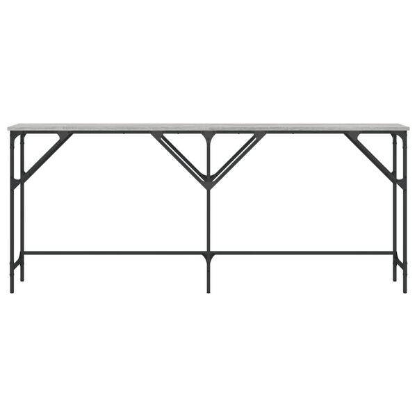 vidaXL Mesa consola madera de ingenier&iacute;a gris Sonoma 180x29x75 cm