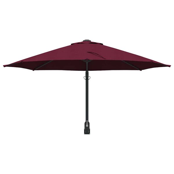 vidaXL Parasol de jardín Rojo y Negro 248 x 248 x 148 cm