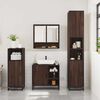vidaXL Set de muebles baño 3 pzas madera contrachapada roble marrón