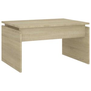 vidaXL Mesa de centro madera contrachapada roble Sonoma 68x50x38 cm