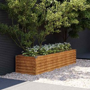 vidaXL Jardinera elevada 194x50x36 cm acero corten