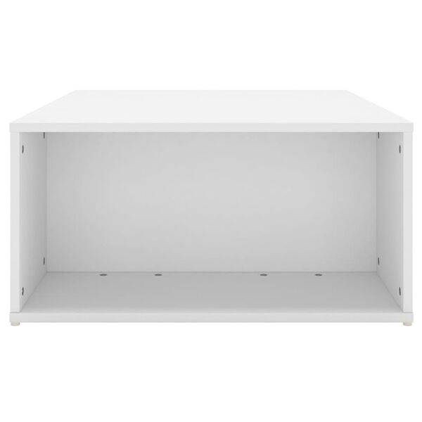 vidaXL Mesa de centro madera contrachapada blanco 90x67x33 cm