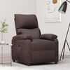 vidaXL Sill&oacute;n reclinable el&eacute;ctrico tela marr&oacute;n oscuro