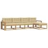 vidaXL Conjunto de sof&aacute;s de exterior 5 uds. y Beige
