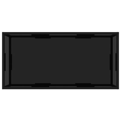 vidaXL Mesa de centro vidrio templado negro 100x50x35 cm