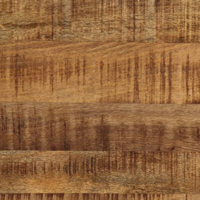 vidaXL Mesa de centro de madera maciza de mango rugosa y acero 110 cm
