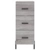 vidaXL Aparador alto madera contrachapada gris Sonoma 34,5x34x180 cm