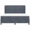 vidaXL Cama tipo Box Spring Gris oscuro 200 x 180 cm Poli&eacute;ster