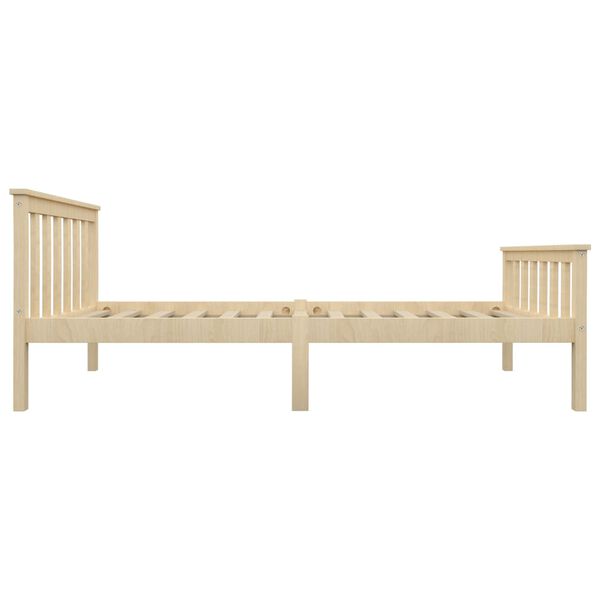 vidaXL Estructura de cama sin colch&oacute;n madera pino natural 100x200 cm