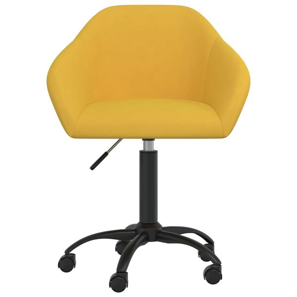 vidaXL Sillas de comedor giratorias 2 uds terciopelo amarillo