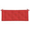 vidaXL Cojines de banco de jard&iacute;n 2 uds tela Oxford rojo 120x50x7 cm