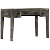 vidaXL Escritorio de madera maciza de mango negro 110x50x75 cm