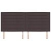 vidaXL Cabecero LED con cabecera Manual Marr&oacute;n Oscuro 200 cm Poli&eacute;ster