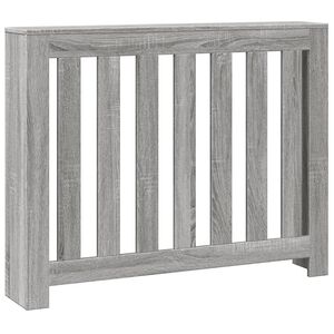 vidaXL Cubierta de radiador madera ingenier&iacute;a gris Sonoma 104x20x82 cm