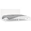 vidaXL Estructura de cama madera maciza blanco Supe King 180x200 cm