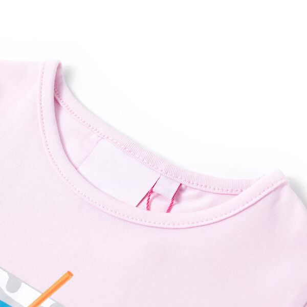 Camiseta infantil rosa suave 140