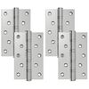 vidaXL Bisagra 4 uds. 130 x 75 x 13 mm Plateado Acero