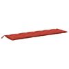 vidaXL Coj&iacute;n para banco de jard&iacute;n tela rojo melange 200x50x7 cm