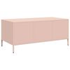 vidaXL Mesa de centro acero laminado en frío rosa 101,5x50x43,5 cm