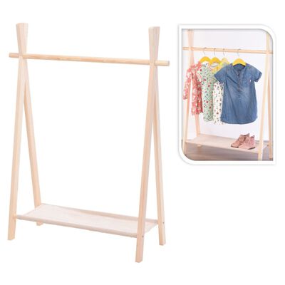Storage solutions Perchero para niños con 1 estante madera de pino
