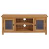 vidaXL Mueble para TV madera maciza de roble 110x35x44 cm