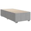 vidaXL Cama box spring con colch&oacute;n tela gris claro 100x200 cm