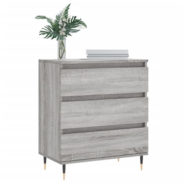 vidaXL Aparador de madera contrachapada gris Sonoma 60x35x70 cm