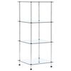 vidaXL Estanter&iacute;a 4 niveles cristal templado transparente 40x40x100 cm