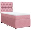 vidaXL Cama box spring con colch&oacute;n terciopelo rosa 80x200 cm