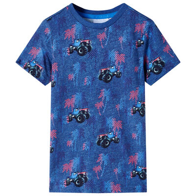 Camiseta infantil azul oscuro mélange 92