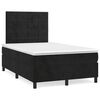 vidaXL Cama box spring con colch&oacute;n terciopelo negro 120x190 cm