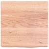 vidaXL Encimera ba&ntilde;o madera maciza tratada marr&oacute;n claro 40x40x(2-6) cm