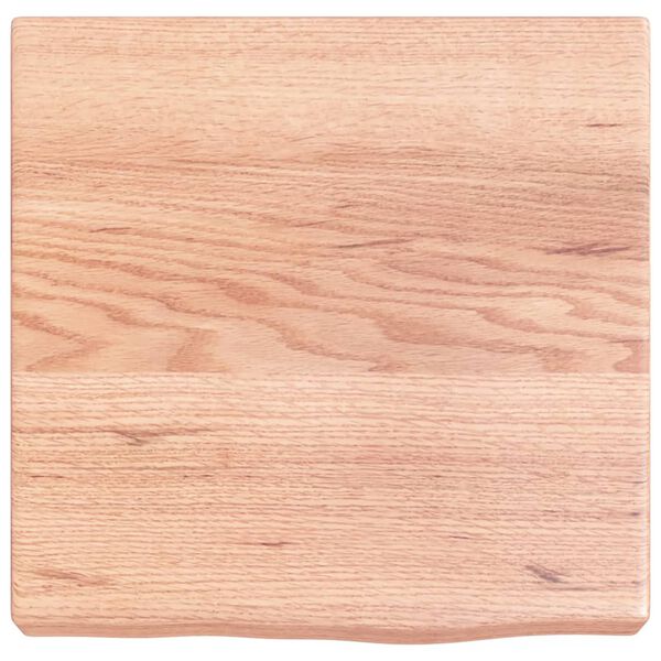 vidaXL Encimera ba&ntilde;o madera maciza tratada marr&oacute;n claro 40x40x(2-6) cm