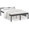 vidaXL Cama senior sin colch&oacute;n madera maciza de pino gris 120x200 cm