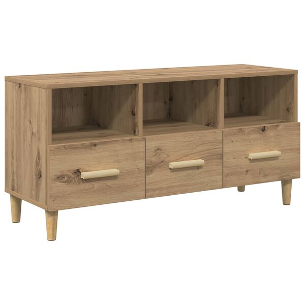 vidaXL Mueble de TV con caj&oacute;n Roble Artesanal 102 x 36 x 50 cm
