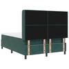 vidaXL Cama con Box Spring LED y Colch&oacute;n Verde 140 x 190 cm Terciopelo