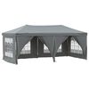 vidaXL Carpa para fiestas plegable con paredes gris antracita 3x6 m