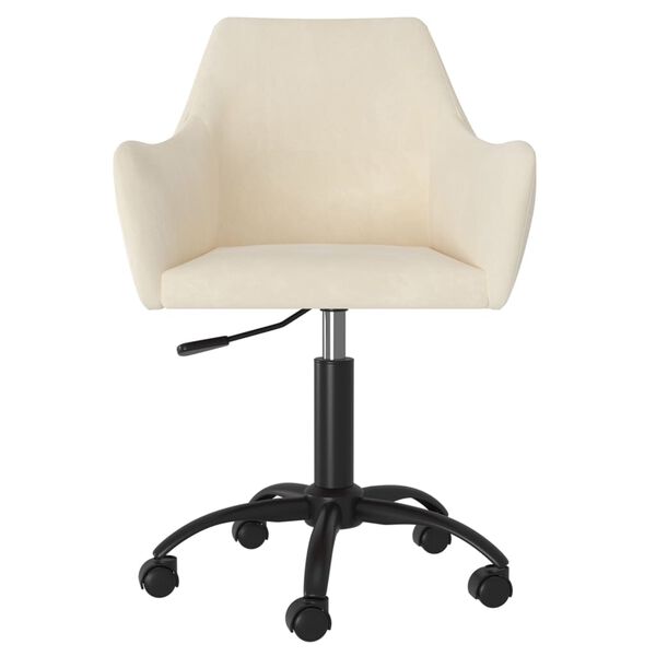 vidaXL Sillas de comedor giratorias 6 unidades terciopelo crema