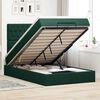 vidaXL Estructura cama otomana colchones terciopelo verde oscuro