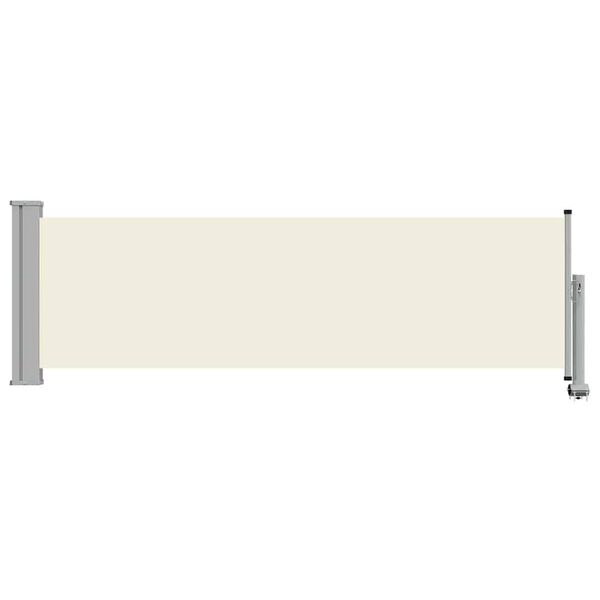 vidaXL Toldo lateral retr&aacute;ctil de jard&iacute;n color crema 80x300 cm
