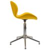 vidaXL Silla de comedor giratoria de terciopelo amarillo mostaza