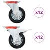vidaXL Ruedas giratorias 24 unidades 100 mm