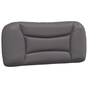 vidaXL Cabecero de cama acolchado Hvar cuero sint&eacute;tico gris 80 cm