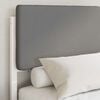 vidaXL Estructura de Cama con Cabecera Tapizada Gris oscuro