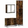 vidaXL Set de muebles ba&ntilde;o 3 pzas madera contrachapada roble ahumado