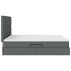 vidaXL Cama con tira de luces LED Gris oscuro 200 x 200 cm tela