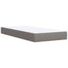 vidaXL Cama box spring con colch&oacute;n tela gris taupe 90x190 cm