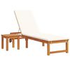 vidaXL Tumbona 2 uds. Madera de Acacia S&oacute;lida Marr&oacute;n