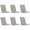 vidaXL Coj&iacute;n para silla de respaldo alto GEMERT 6 uds. 100% Poli&eacute;ster
