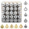 vidaXL Juego de bolas navide&ntilde;as 100 uds. Plateado y dorado 4 cm